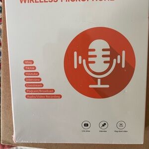 Wireless Microphone with Red Icon